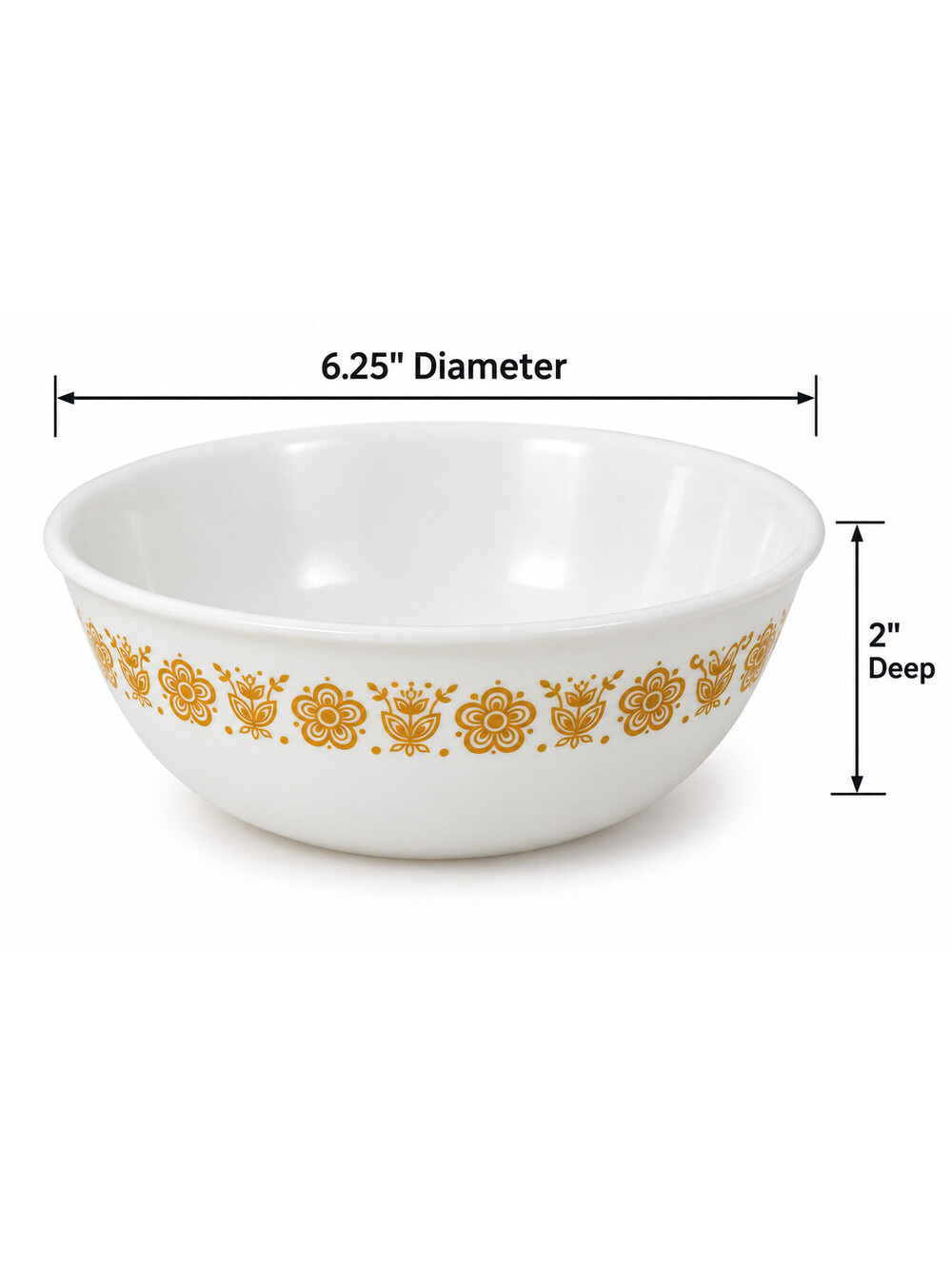 Vintage Corelle Butterfly Gold 6.25" Cereal Soup Bowl Corning USA